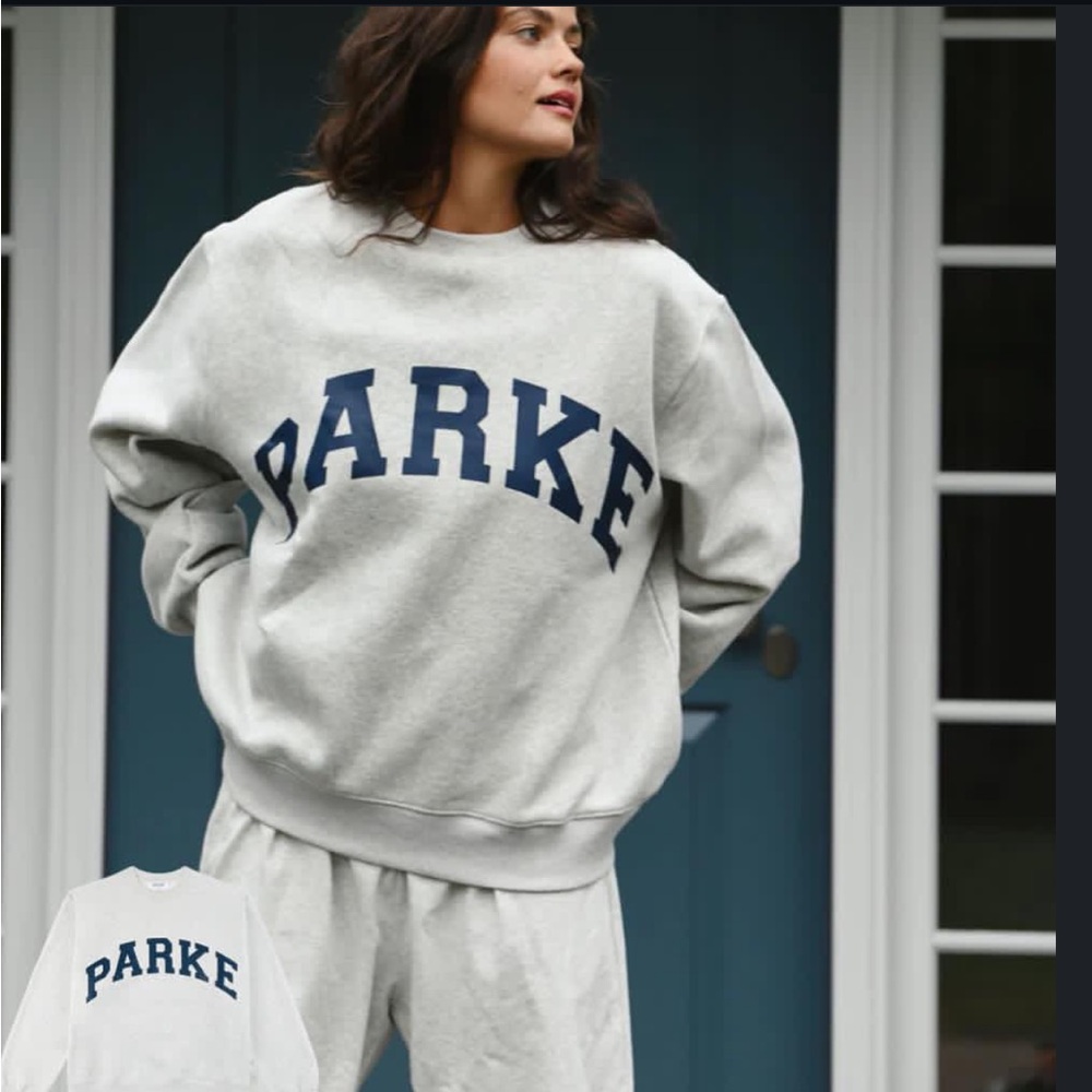 Parke Gray Sweatshirt with Navy Lettering